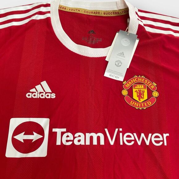 Adidas 2021/22 Manchester United Home Jersey Authentic Red Mens size XL H31090 - Picture 4 of 12